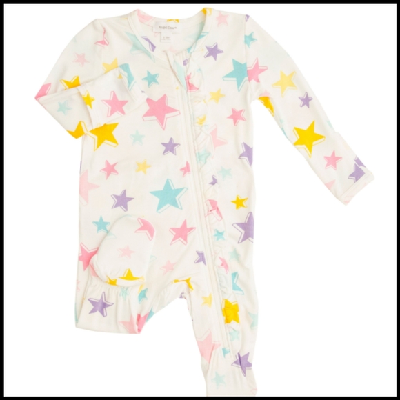 Angel Dear One Pieces Nwt Angel Dear Dimensional Star Ruffle Footie